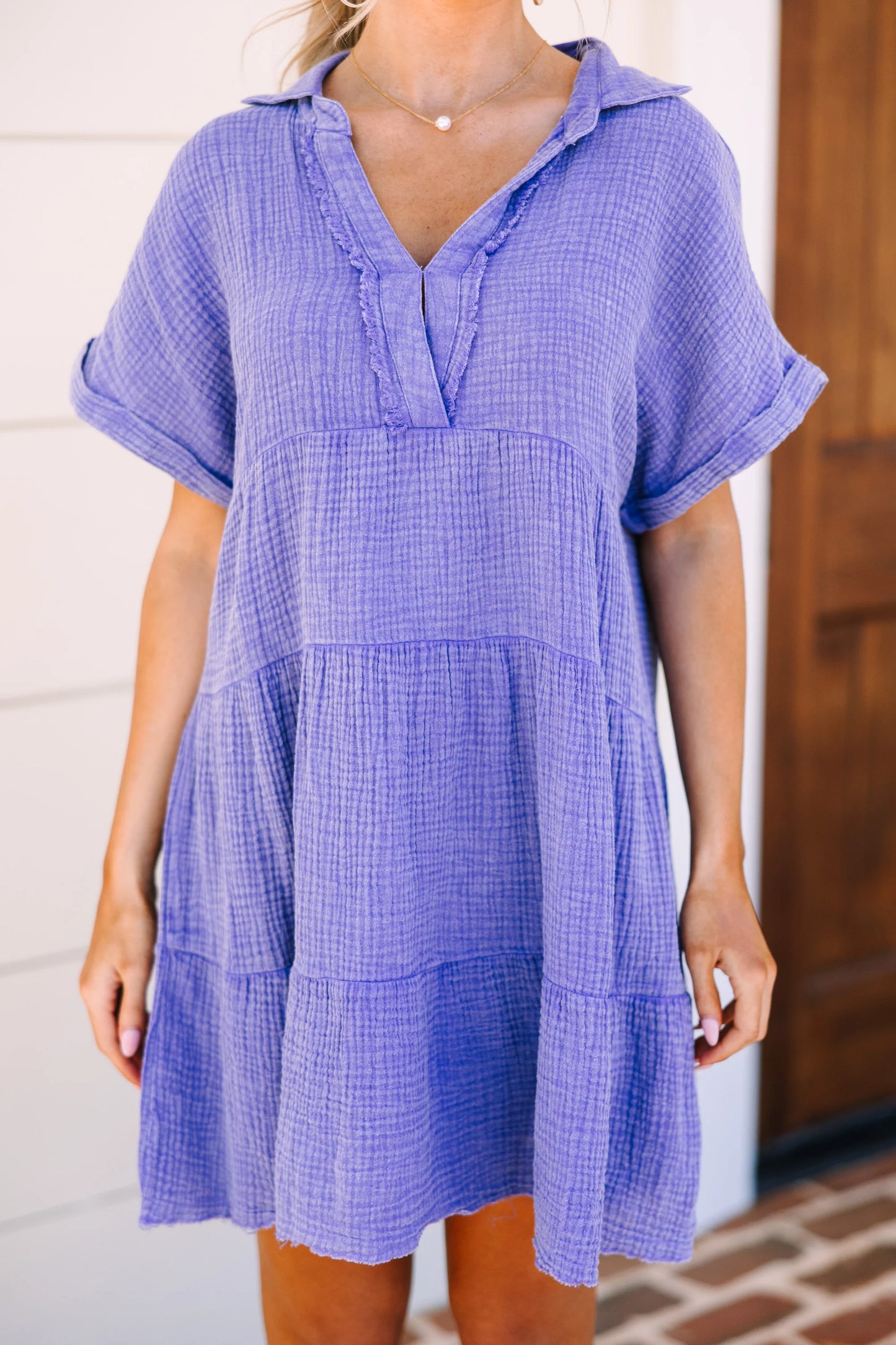 Pretty in Purple Tiered Dress