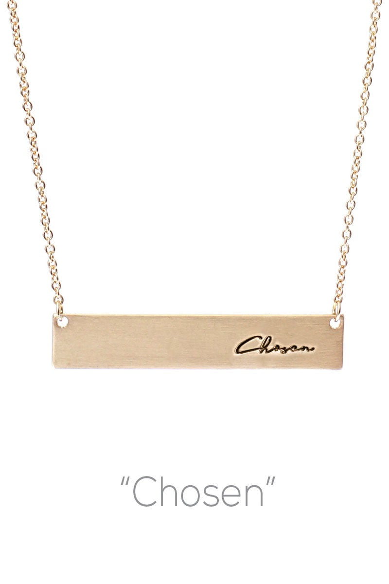 Chosen Bar Necklace