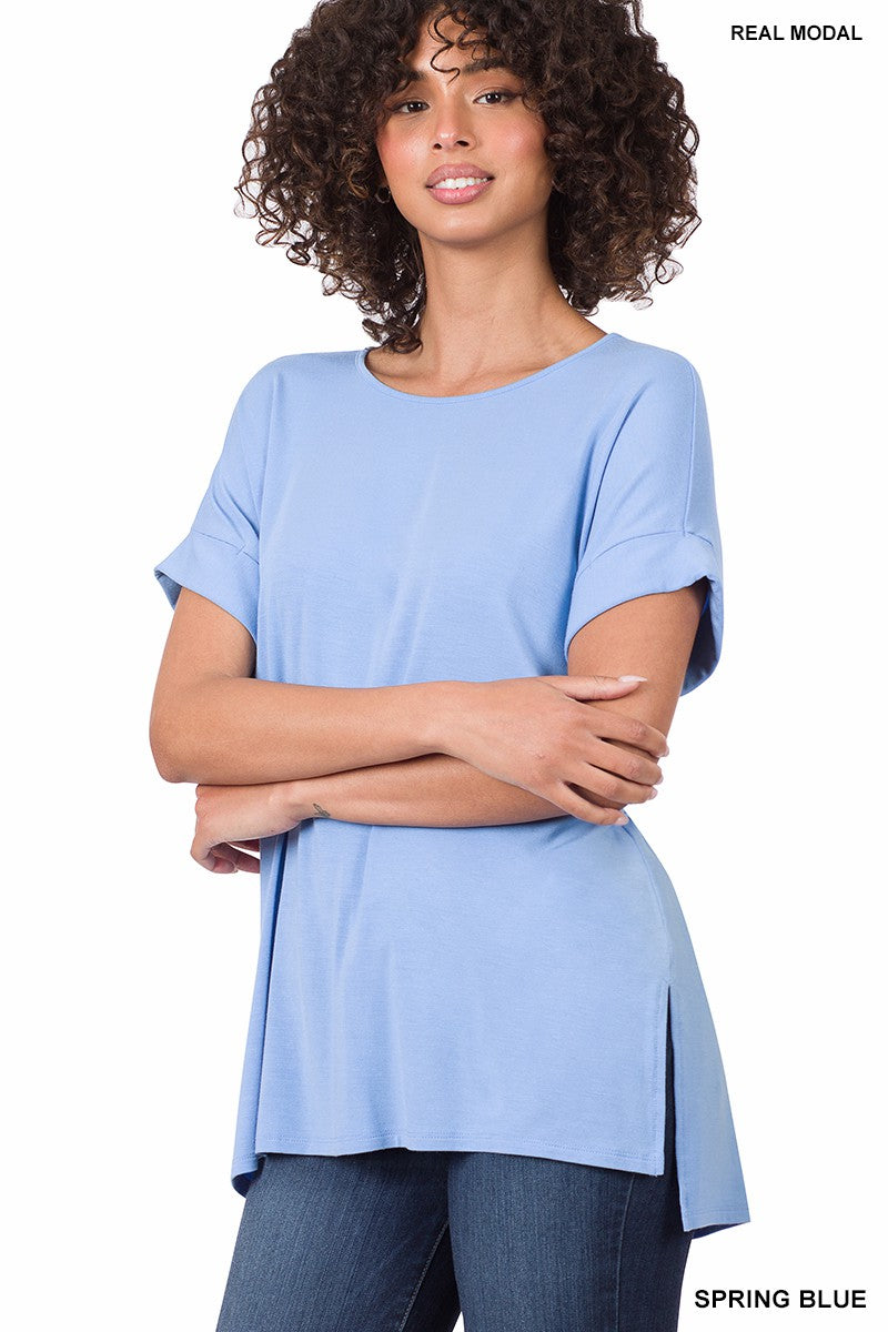 Miley Modal Top- Spring Blue