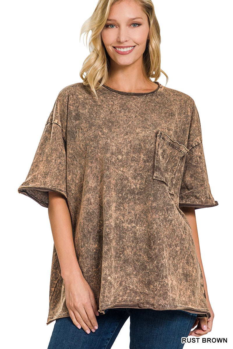 Mineral Wash Pocket Top