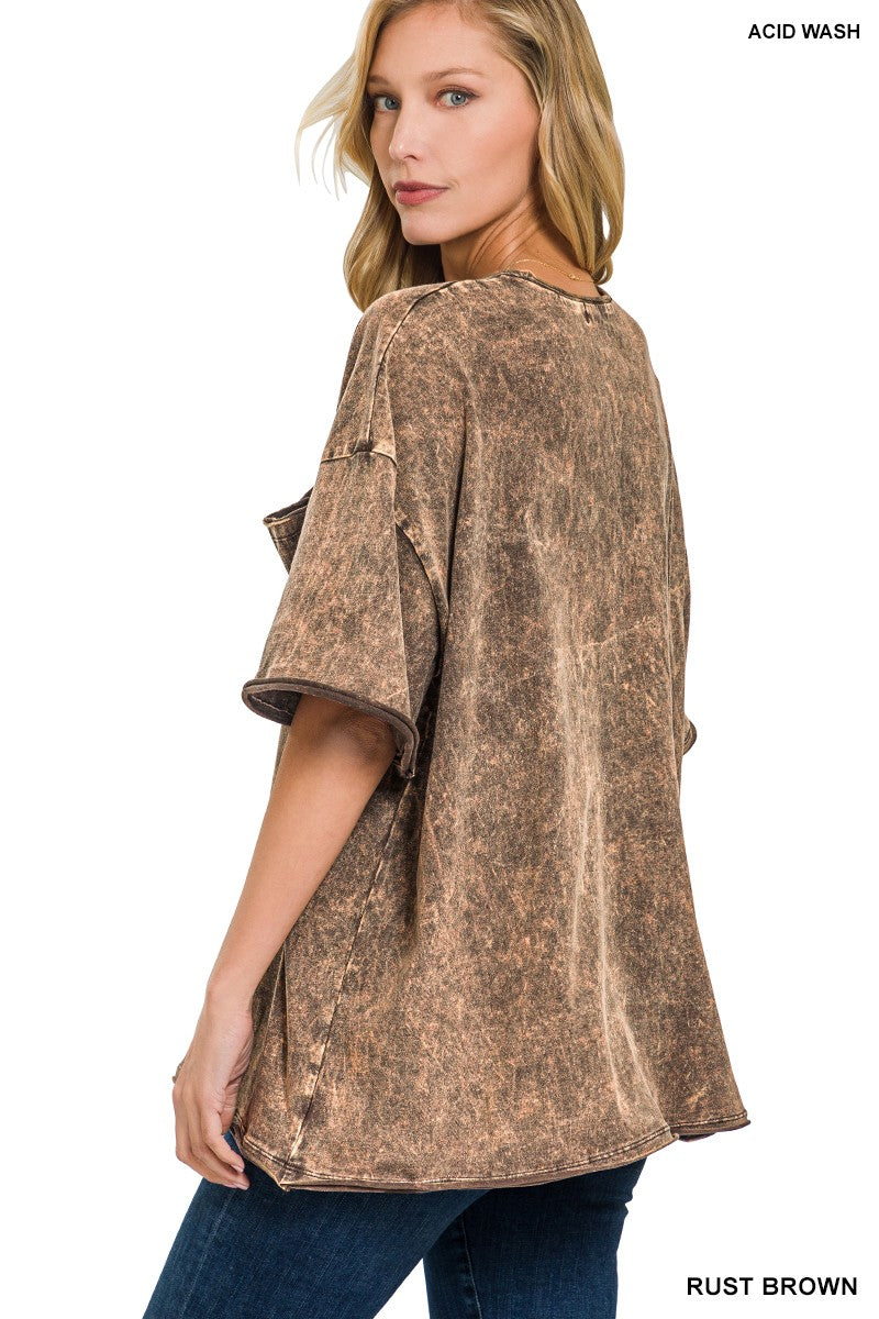 Mineral Wash Pocket Top