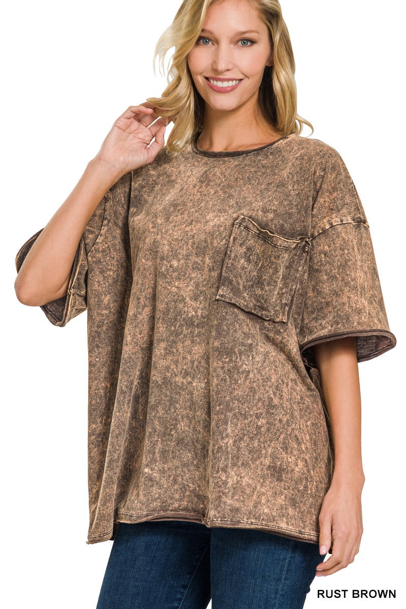 Mineral Wash Pocket Top