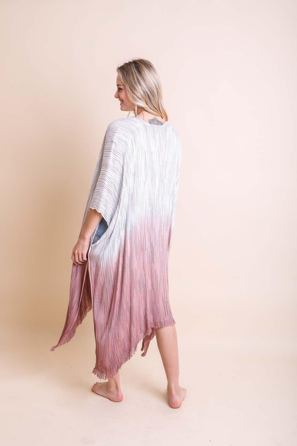 Elena Ombre Kimono- Rose