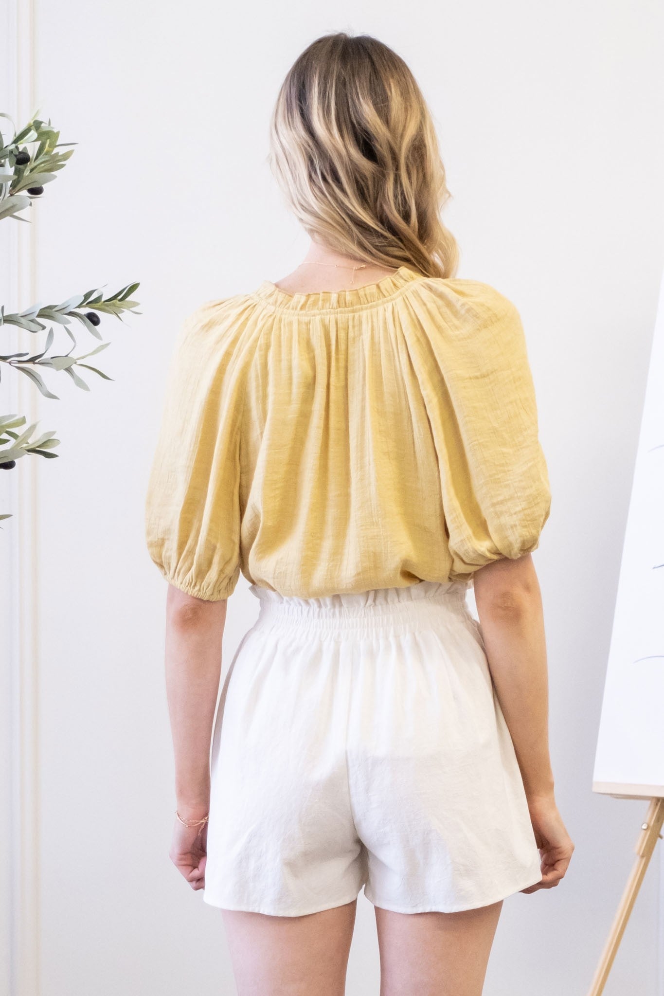 Goldenrod Scrunch Top