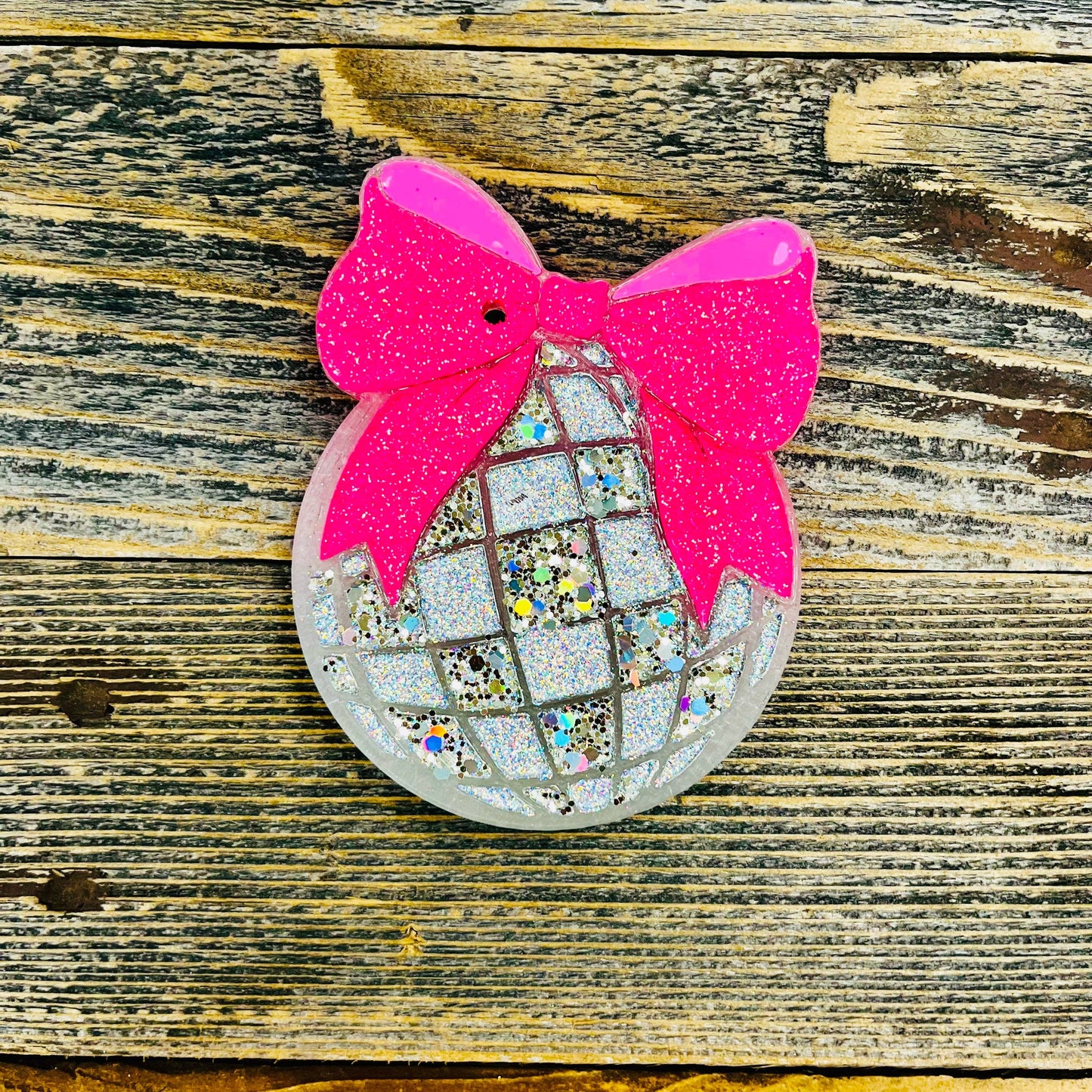 Disco Ball Bow Car Freshie