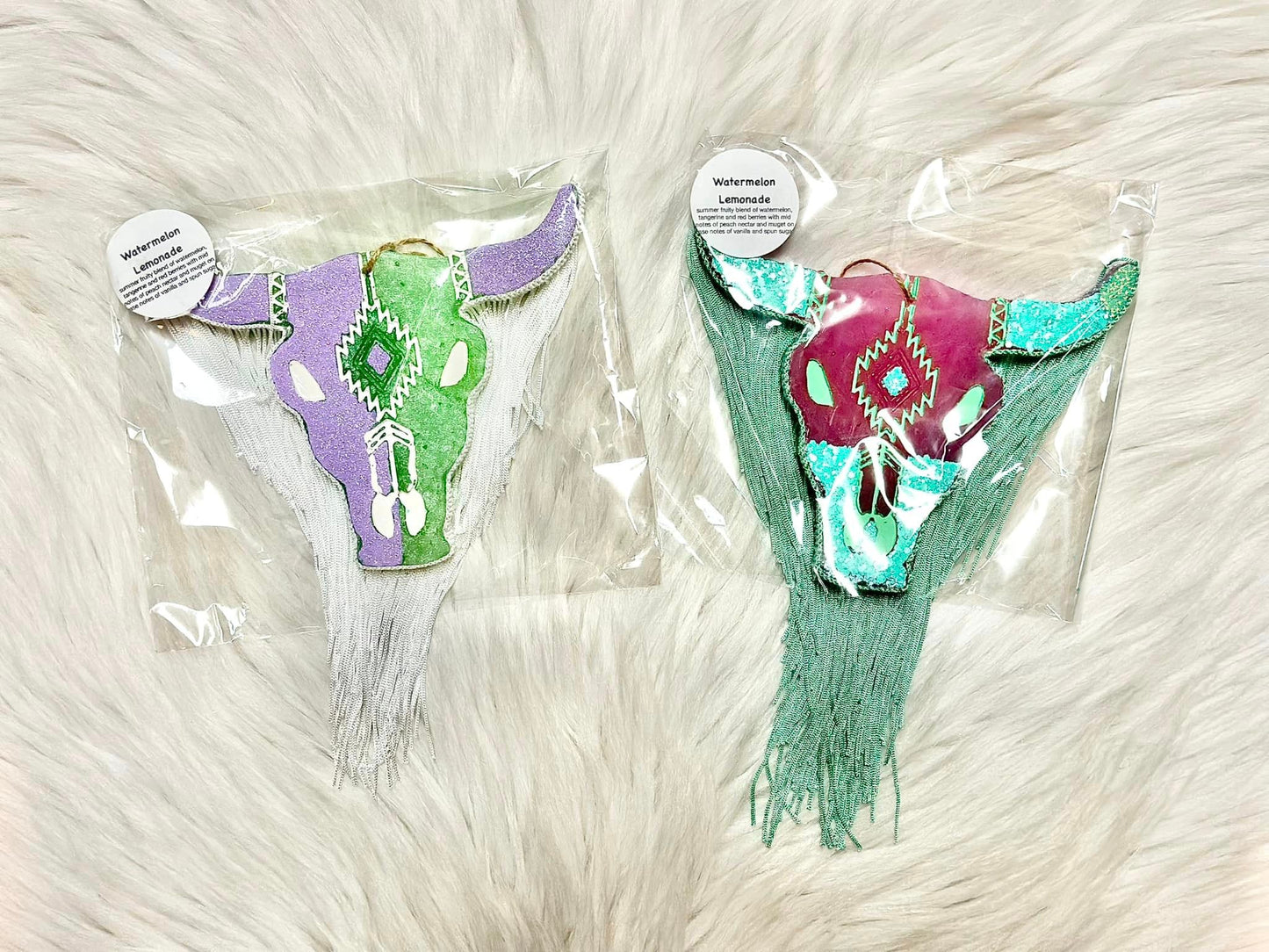 Bull Skull with Fringe Car Freshie