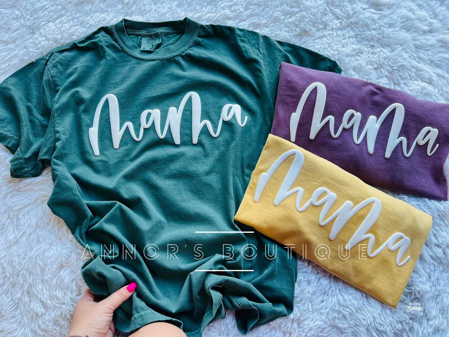 Mama Script Puff Tee