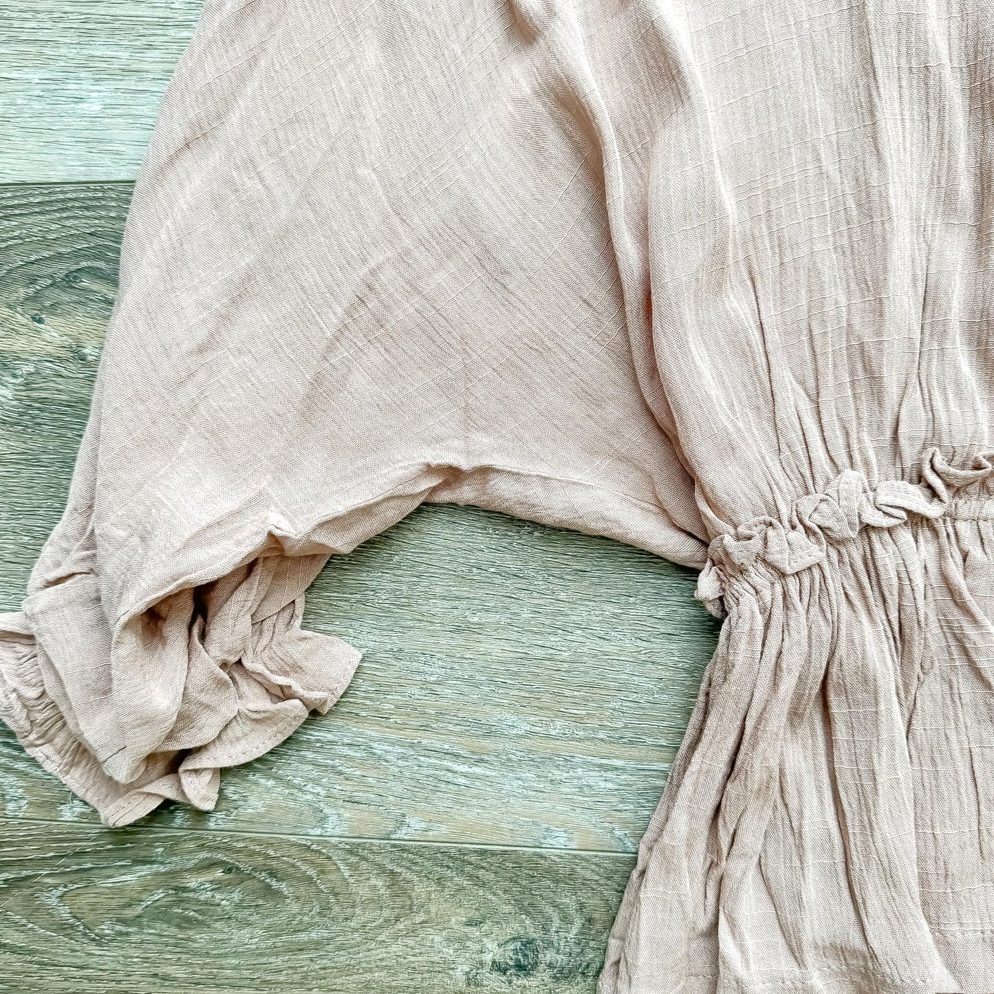 Taupe Peplum Top
