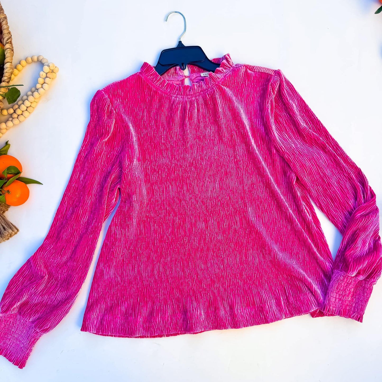 Perfect Pink Velvet Top