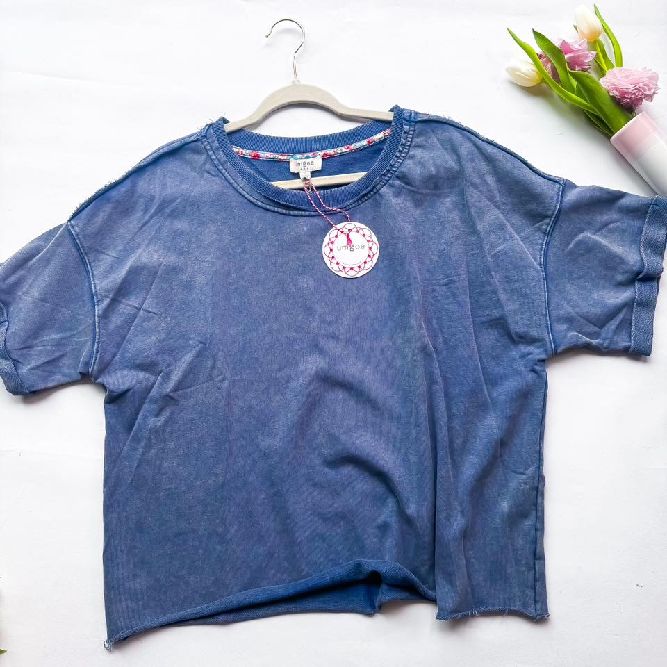 Denim Blue Mineral Wash Top