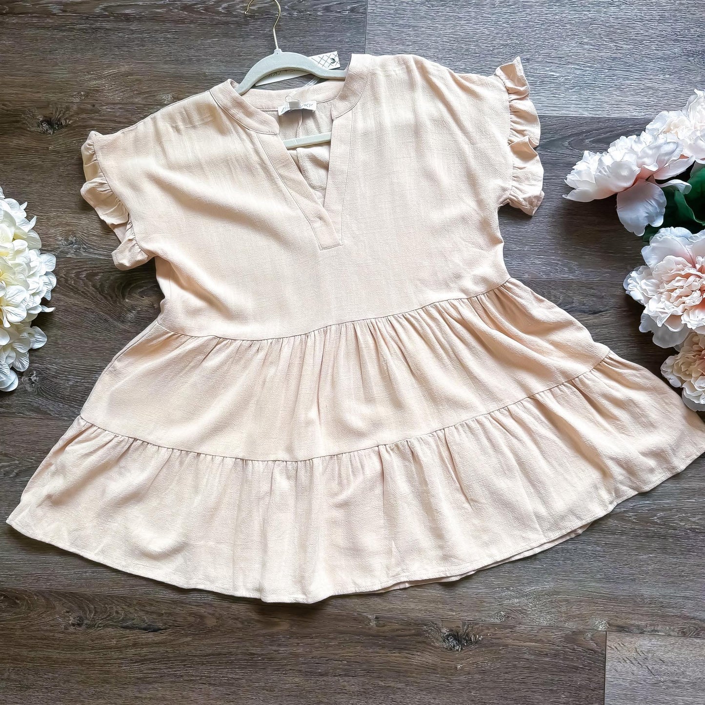Oatmeal Tiered Tunic Top