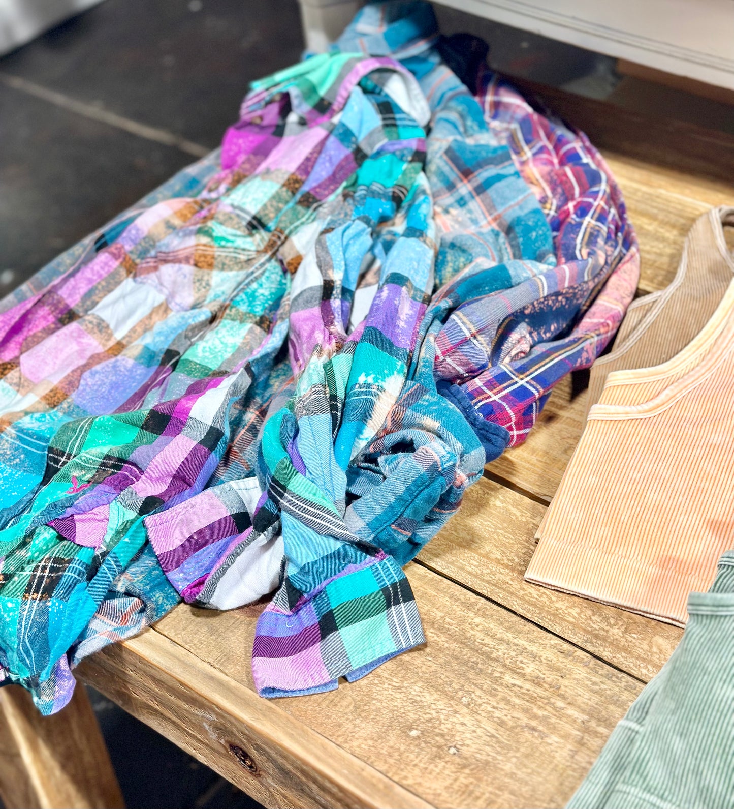 Upcycled Distressed Flannel