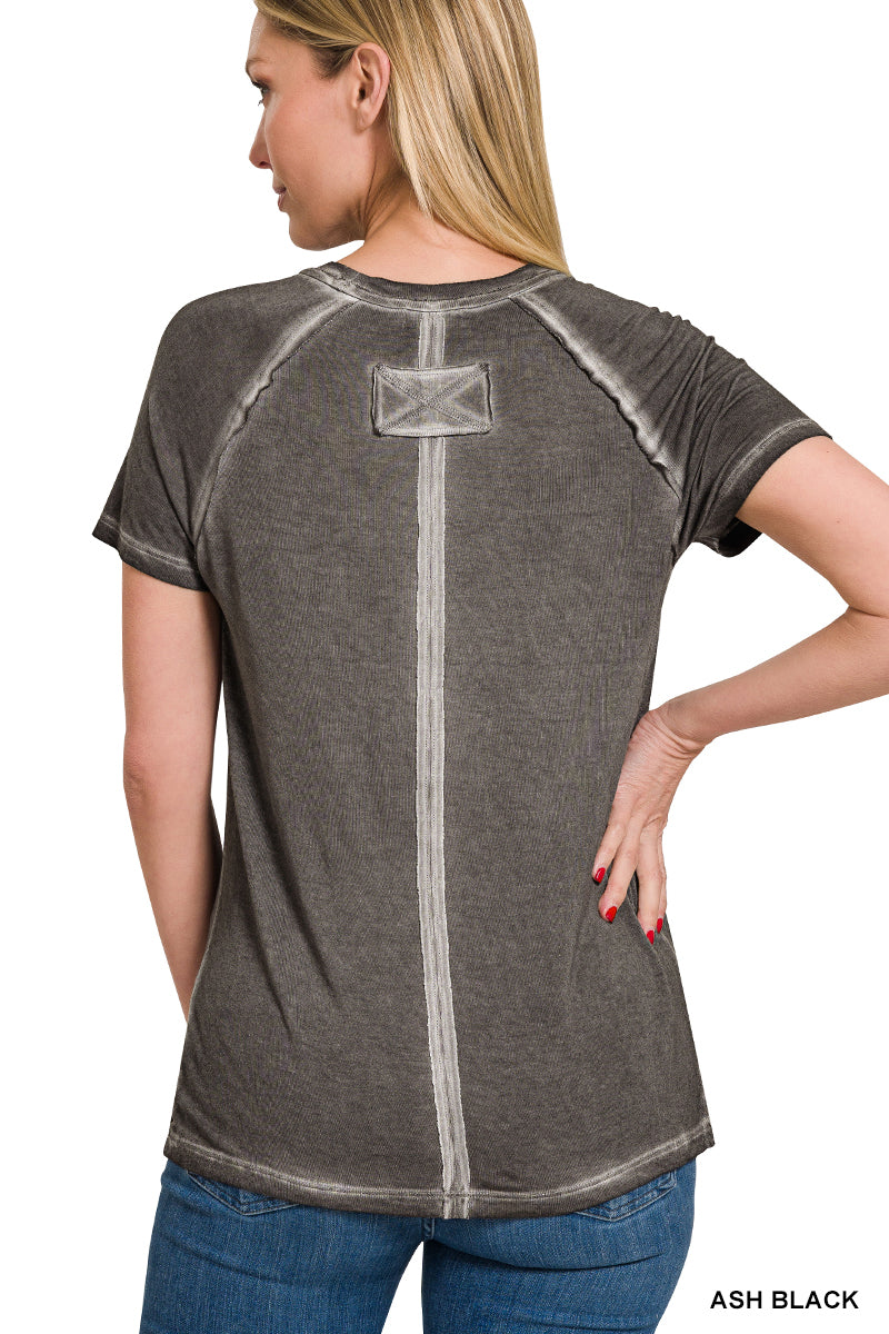 Ash Black Washed Top