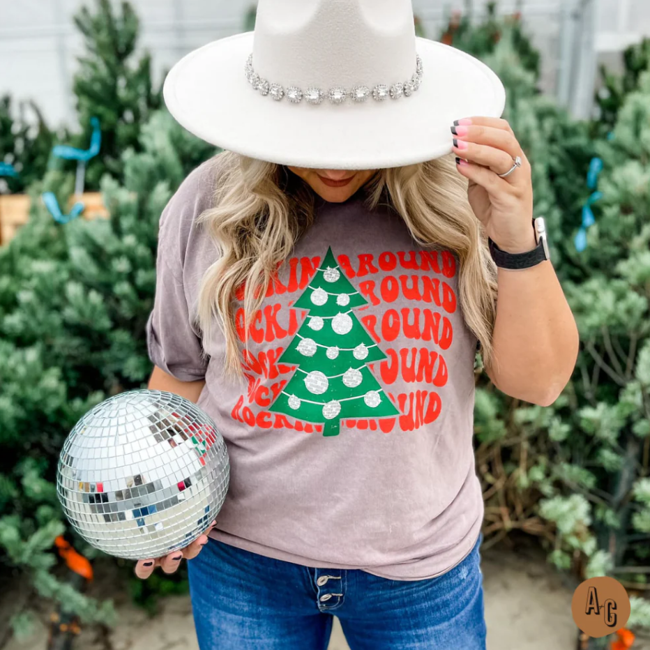 Rockin' Around Disco Ball Tree Tee