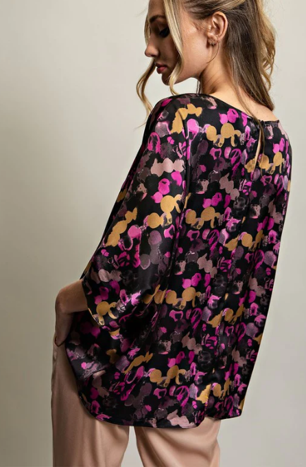 Take Me Back Satin Top