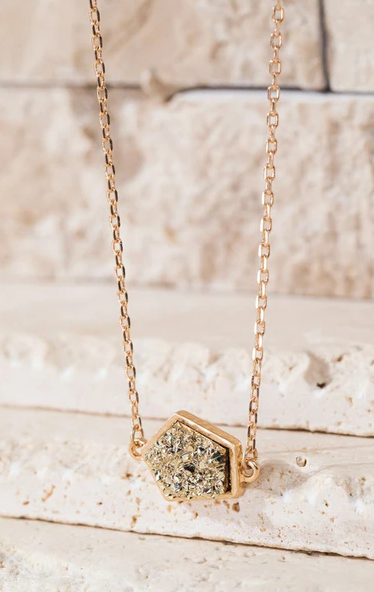 Short Druzy Necklace