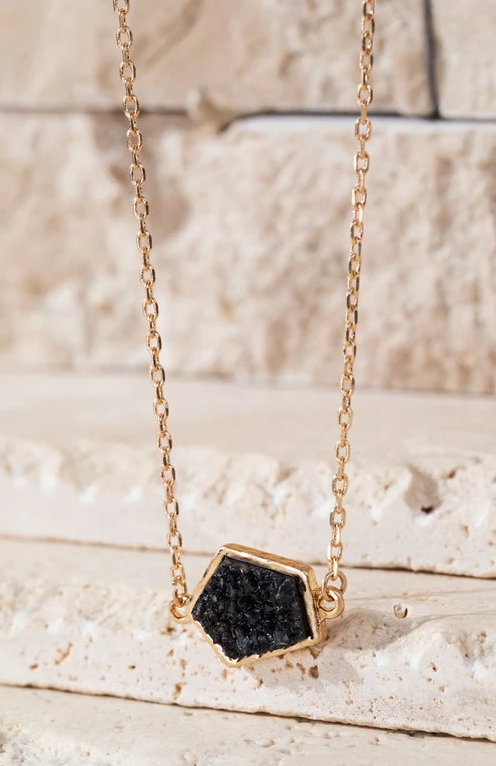 Short Druzy Necklace