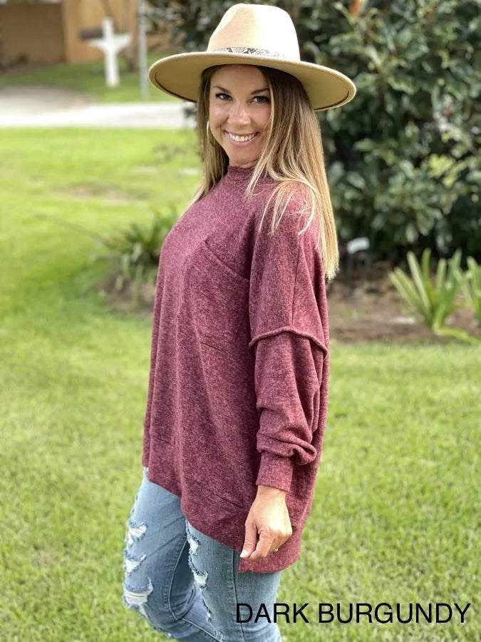 Brandi Brushed Drop Shoulder Sweater