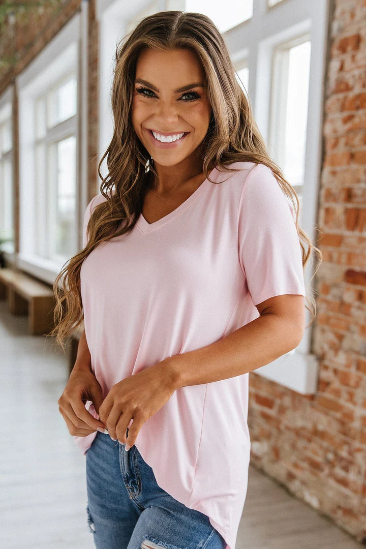 The Essential Top- Baby Pink