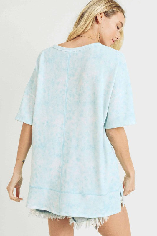 Tie-Dye Summer Me Light Blue Top
