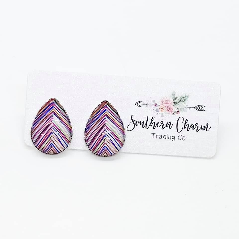 BIG AS TEXAS MULTI COLOR LINES TEARDROPS