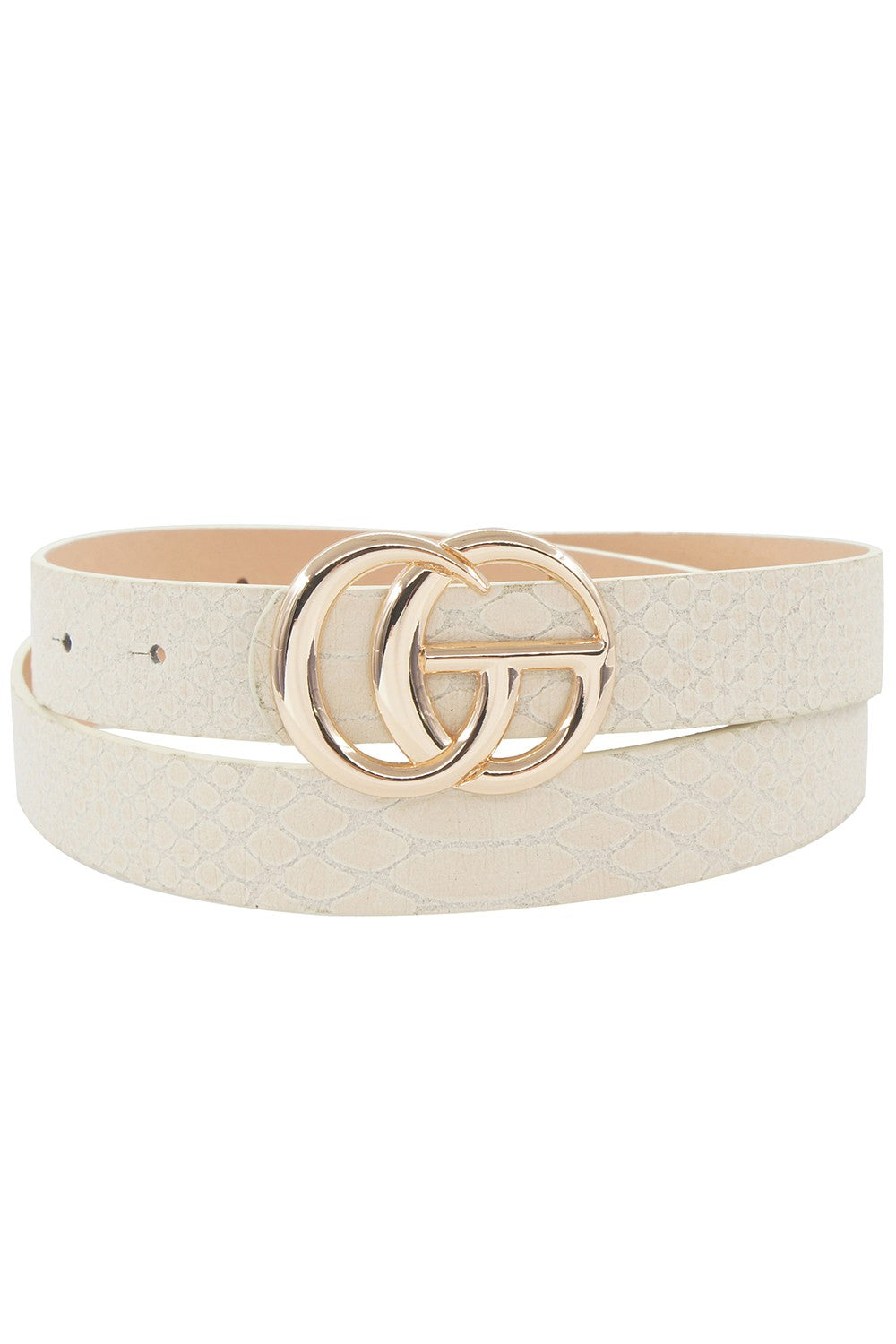 Snakeskin Faux Leather Belt