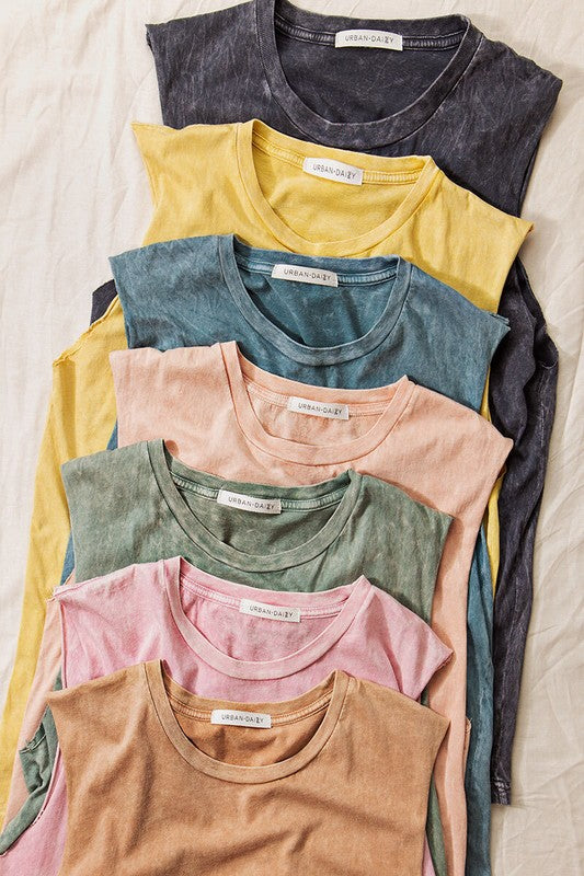 VINTAGE MINERAL GARMENT WASHED TANK