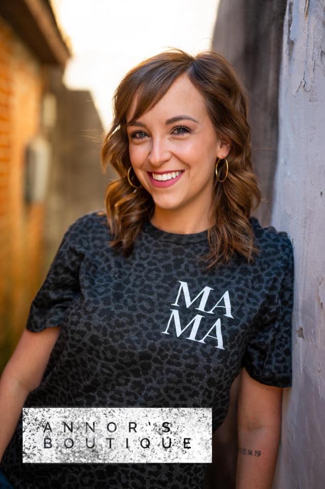 MAMA Black Leopard Tee