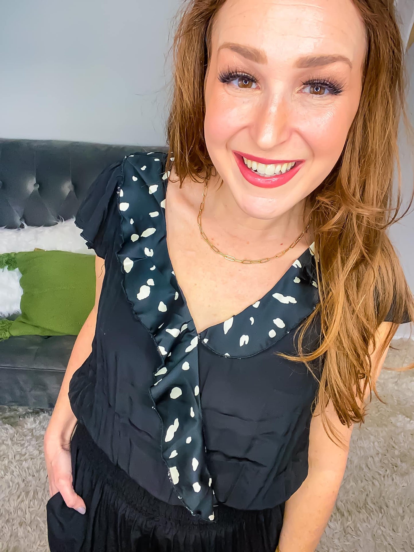 Ruffle Me Black Jumpsuit - Annor's Boutique