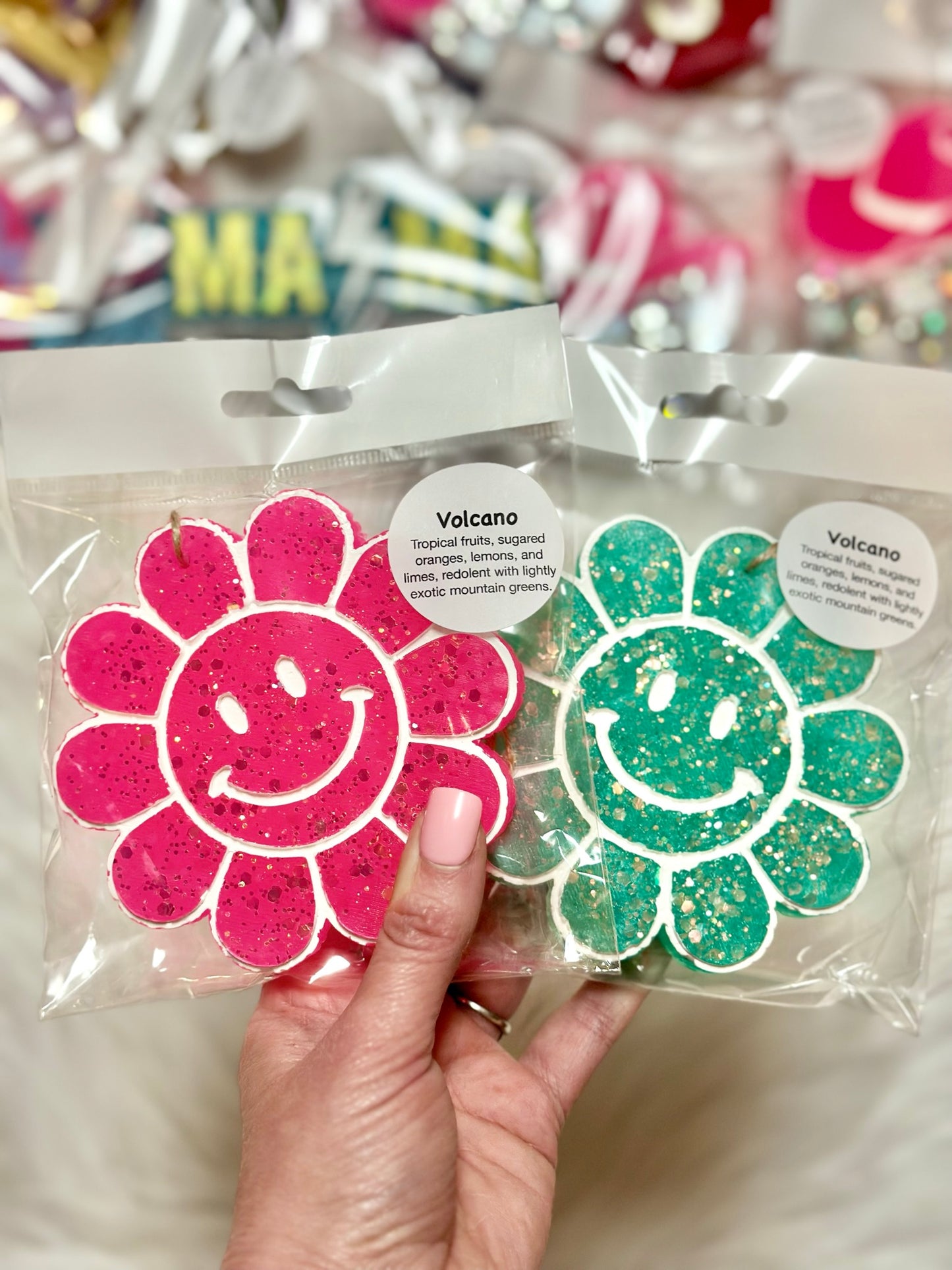 Smiley Flower Car Freshie