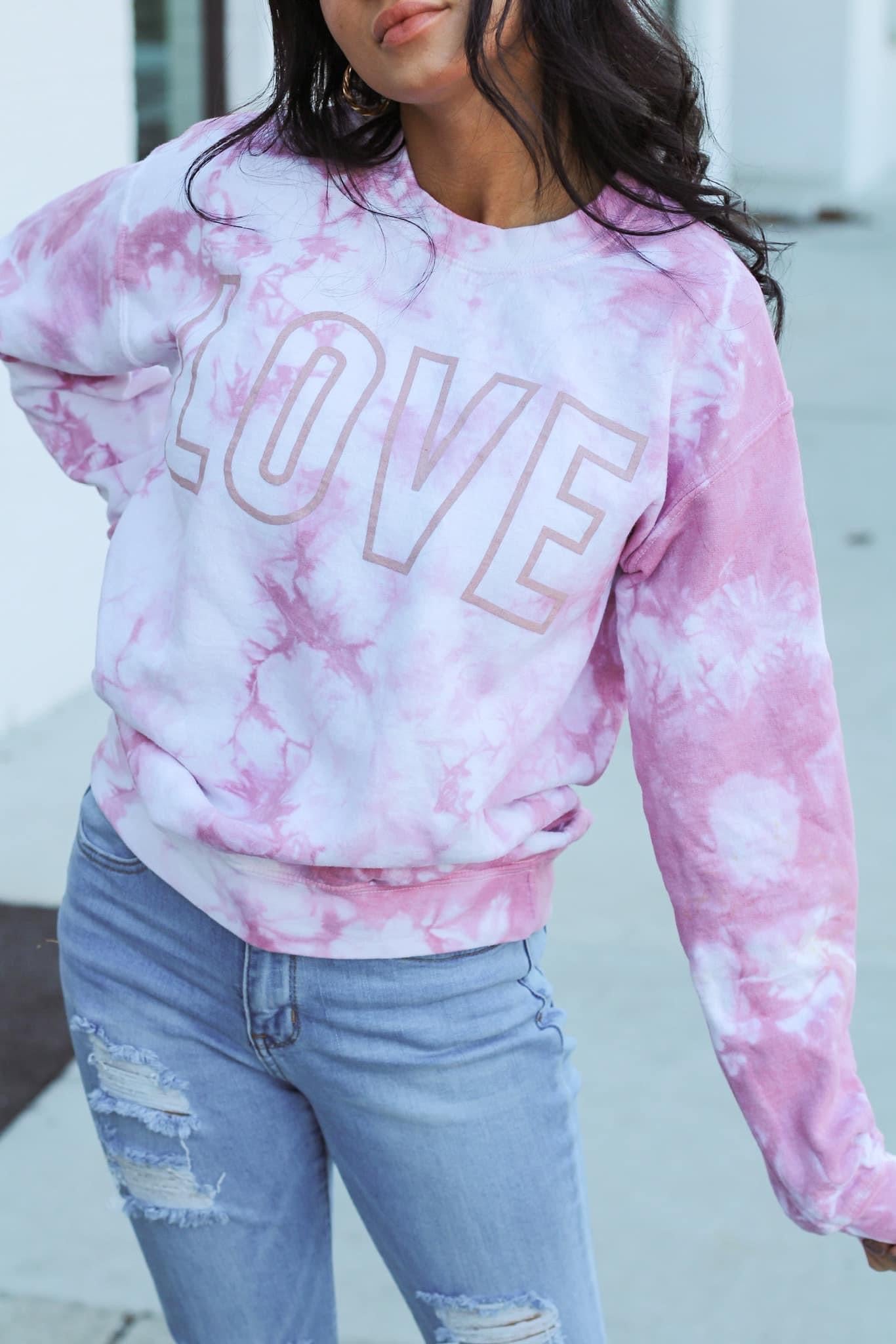 Love Rose Dyed Sweatshirt