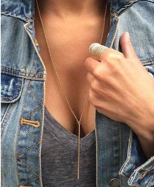 Long Bar Necklace - Annor's Boutique