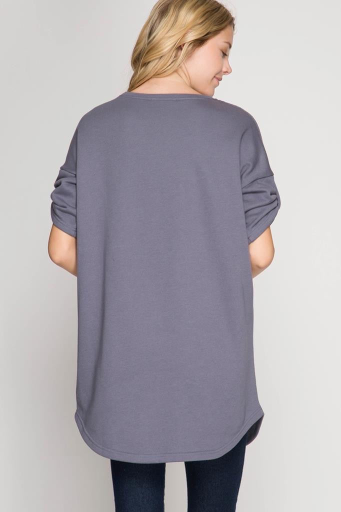 French Terry Tunic Top