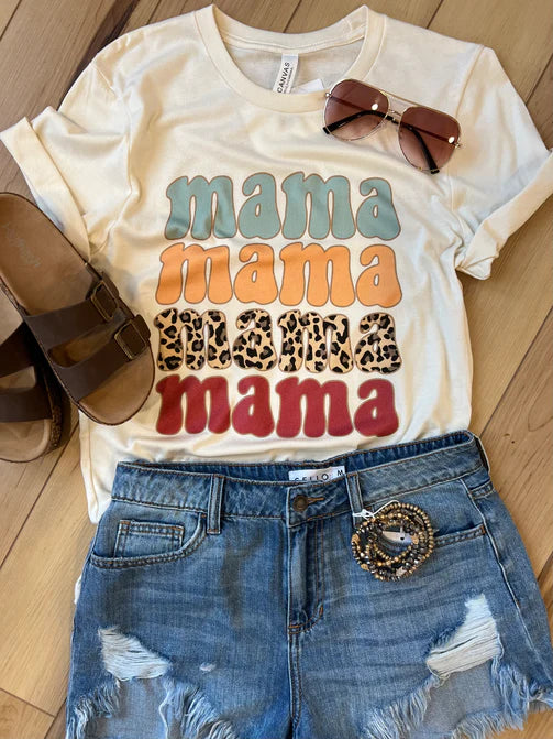 Mama Leopard Stack Tee