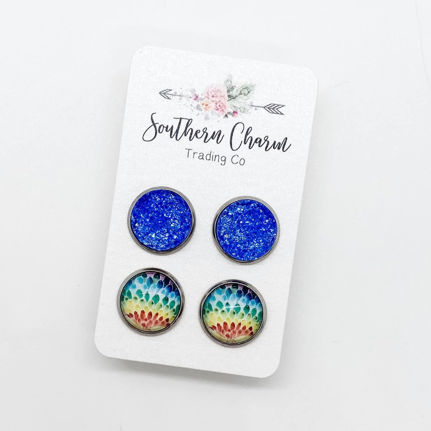 GEODE STARBURST DUO EARRINGS