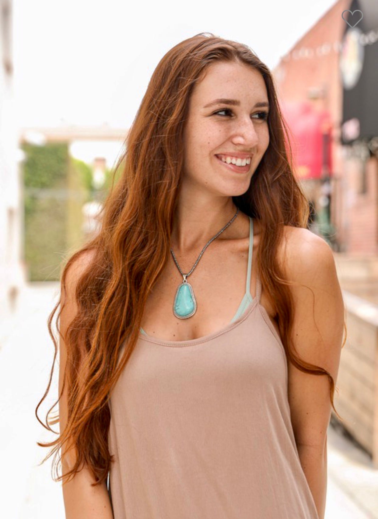 Turquoise Drop Pendant Necklace