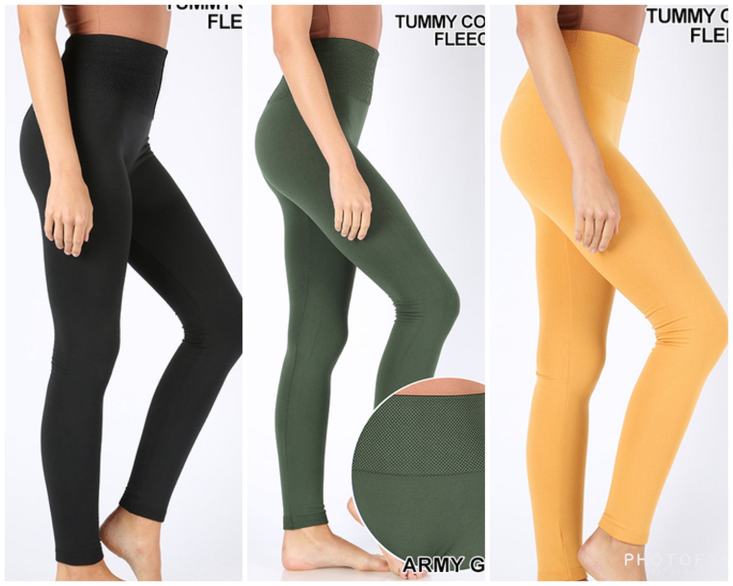 Tummy Control Fleece Lined Leggings - Annor's Boutique