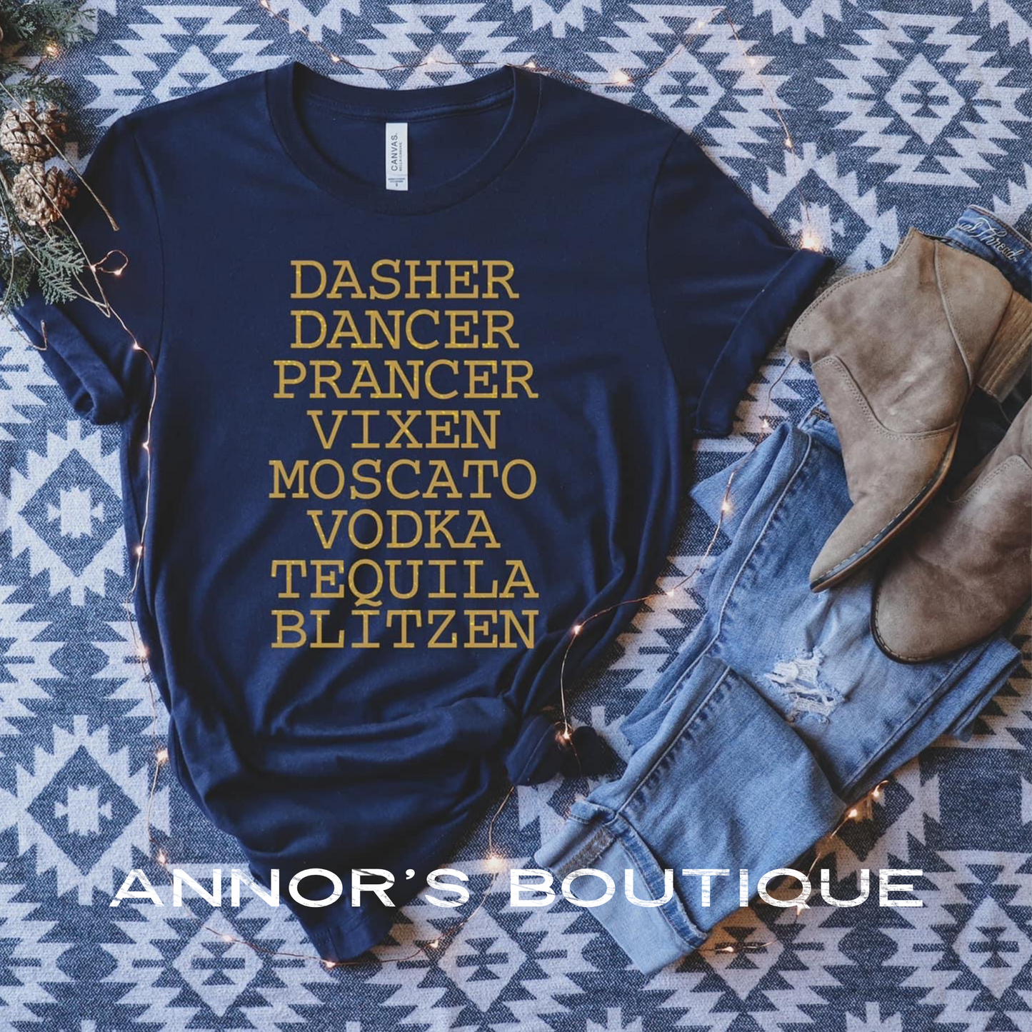 Drunken Reindeer Tee - Annor's Boutique