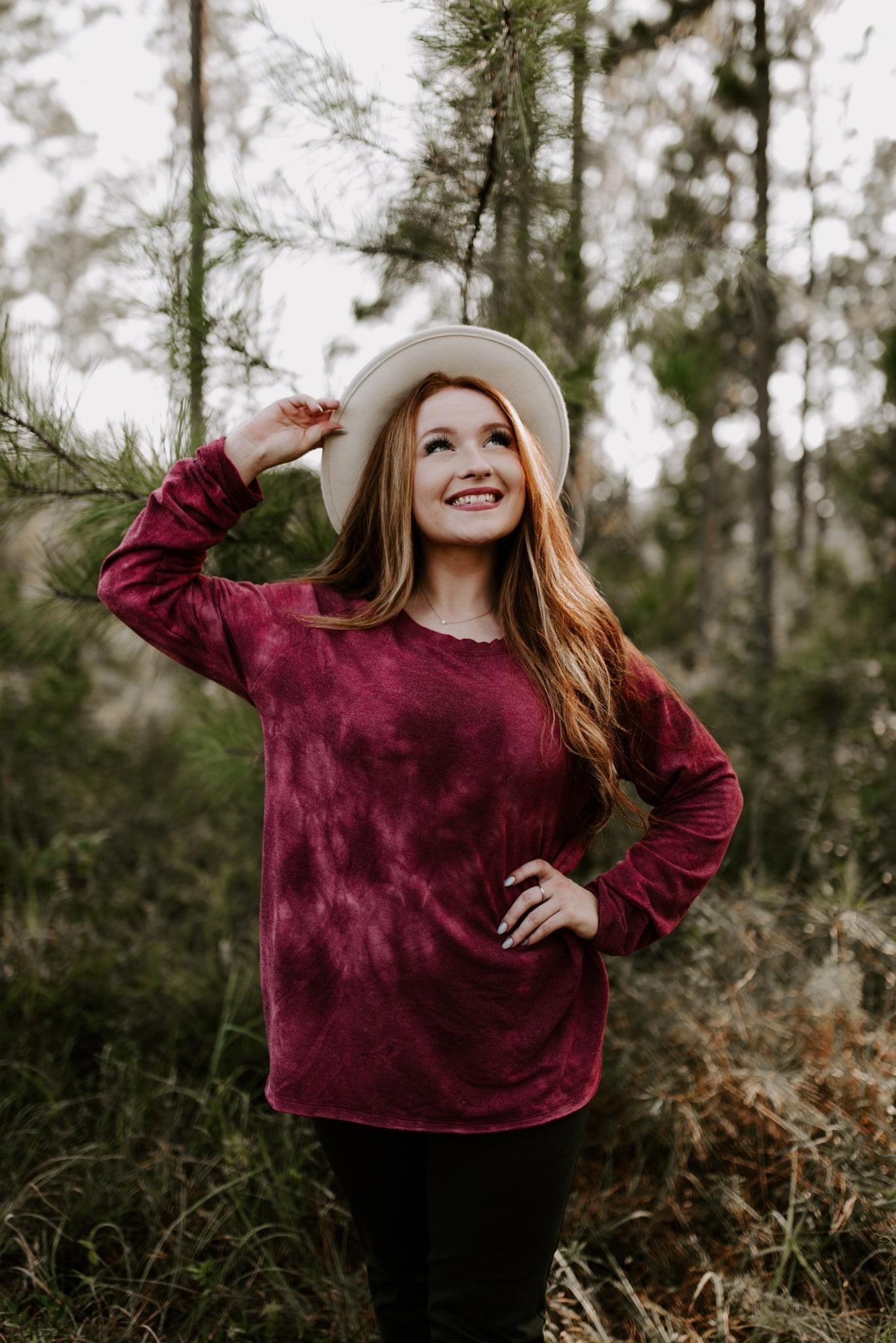Fall For Me - Maroon Bomba Longsleeve