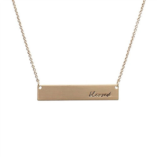 Blessed Bar Necklace