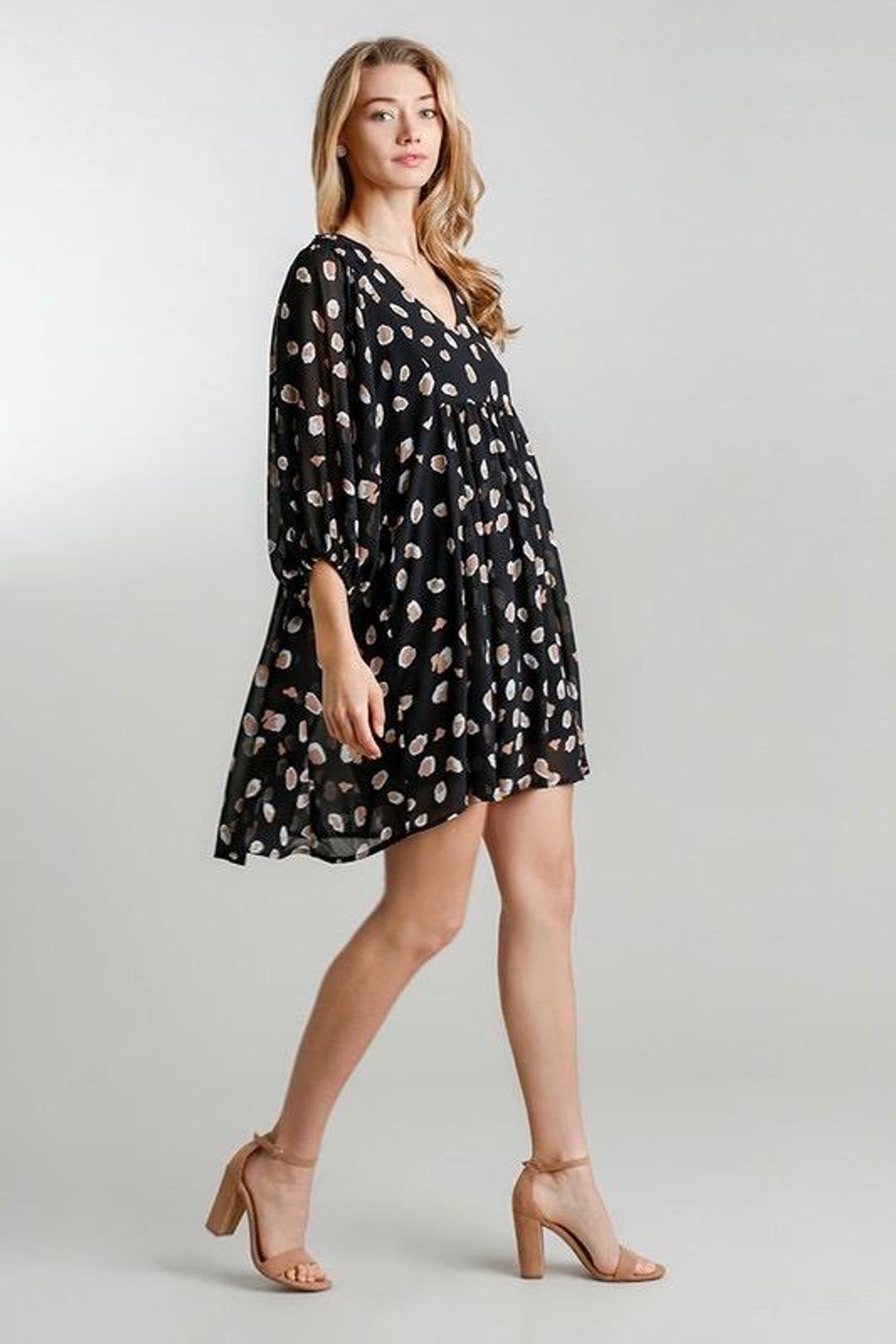 Running Wild Animal Print Babydoll Dress