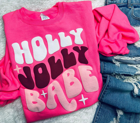 Holly Jolly Babe Puff Sweatshirt