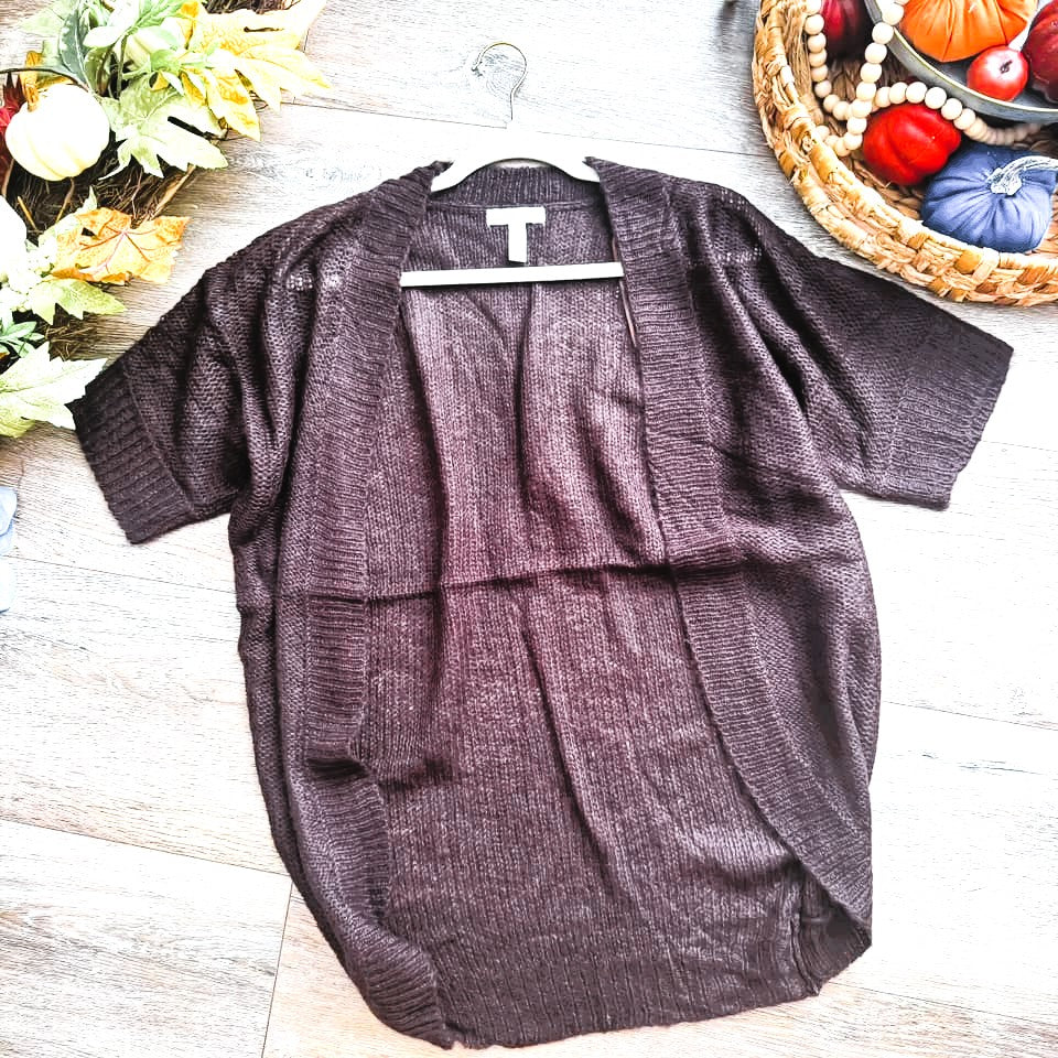 Dark Chocolate Knit Cardigan