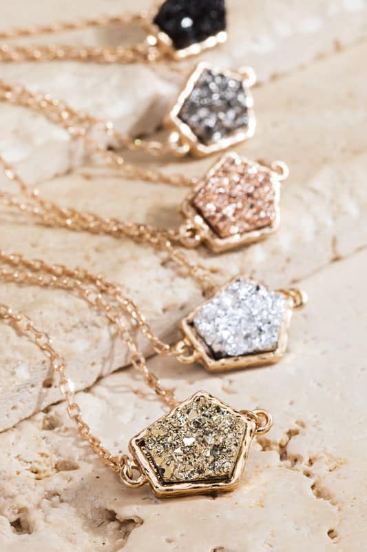 Short Druzy Necklace