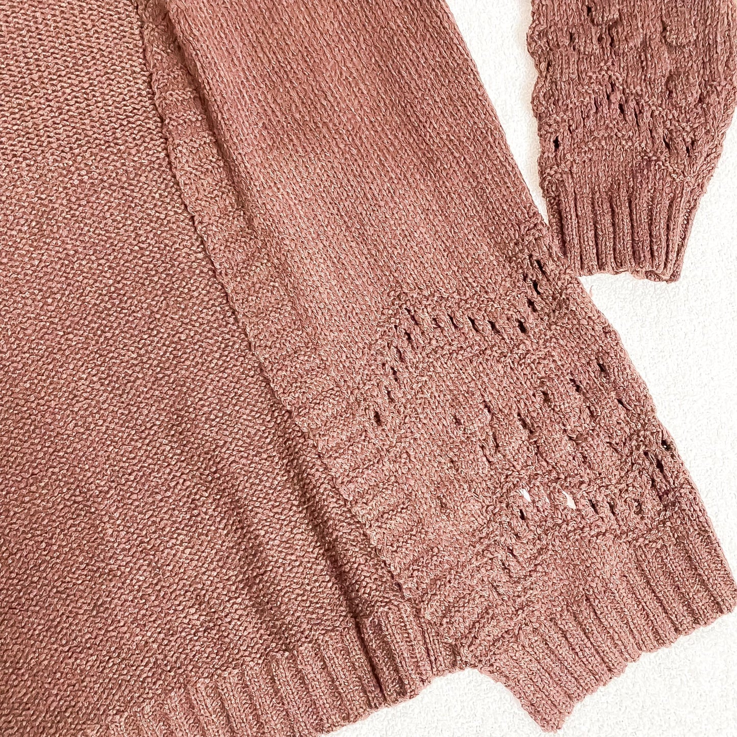 Chocolate Crochet Knit Cardigan