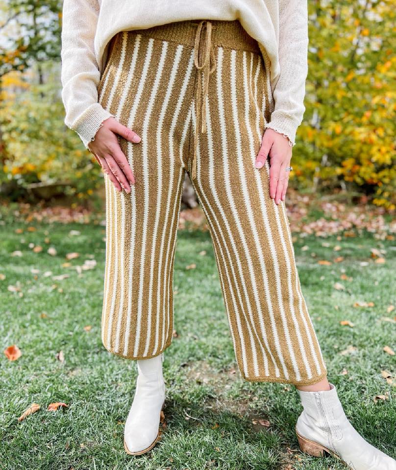 Harvest Hues Cropped Sweater Pants