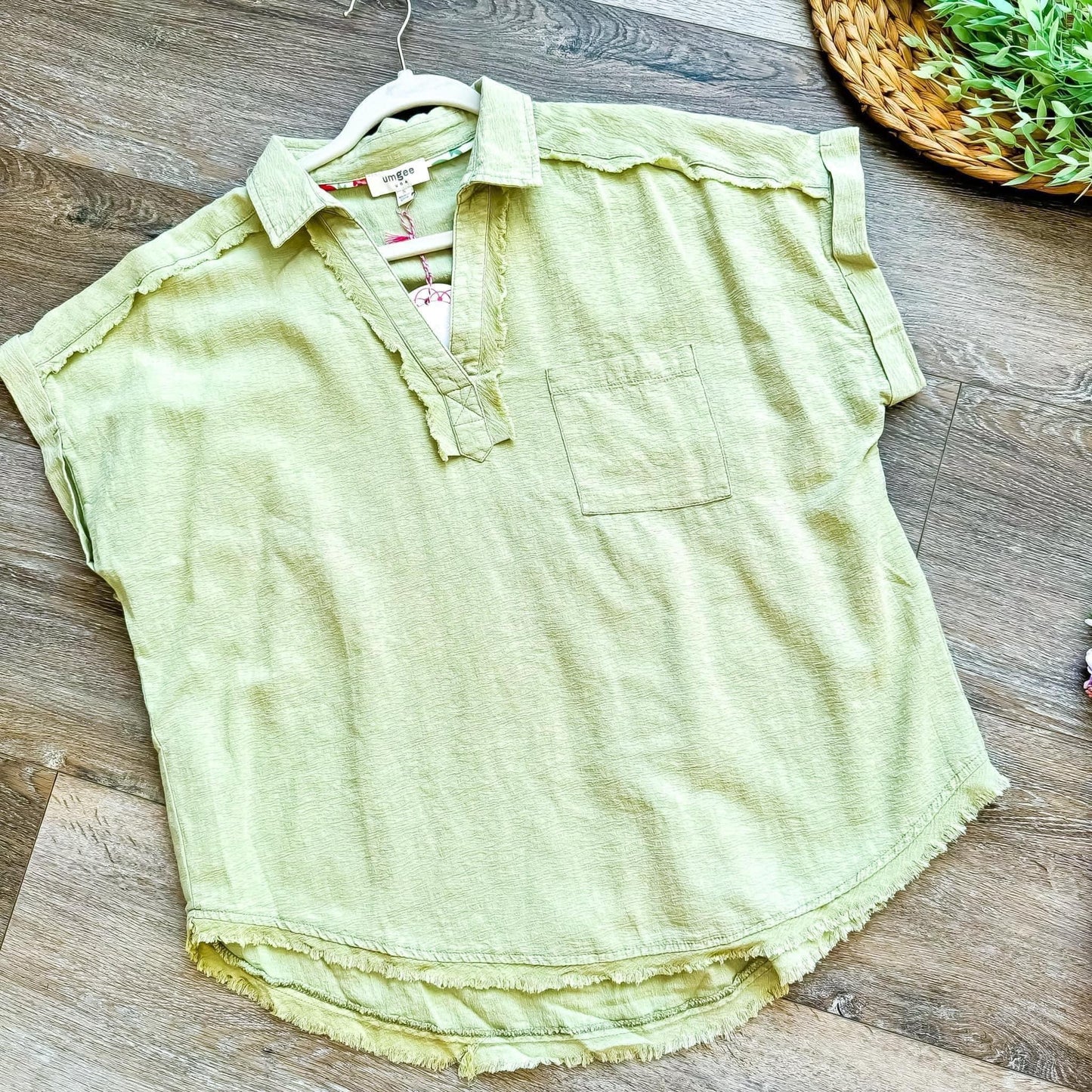 Green Tea Mineral Wash Top