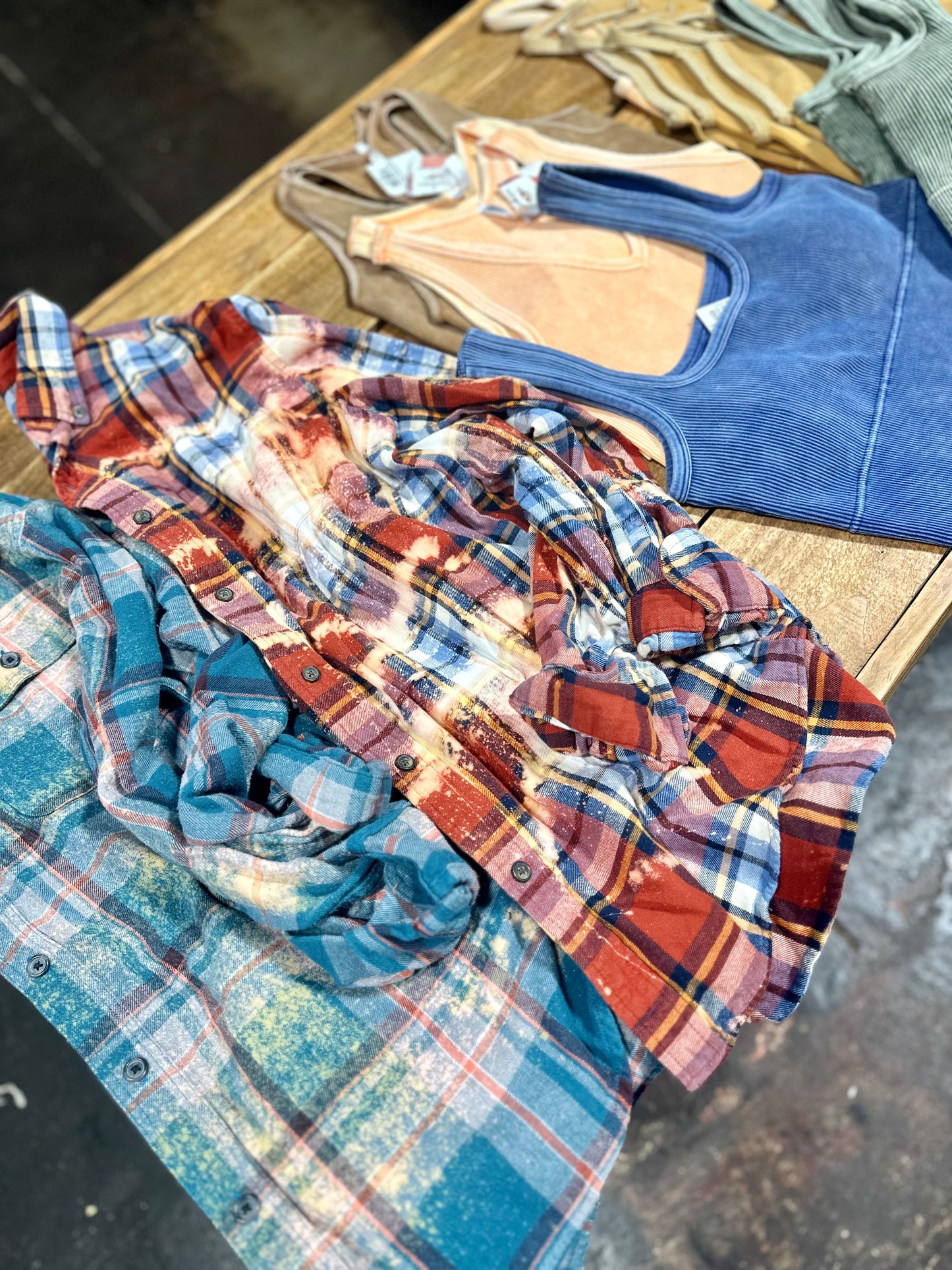 Upcycled Distressed Flannel