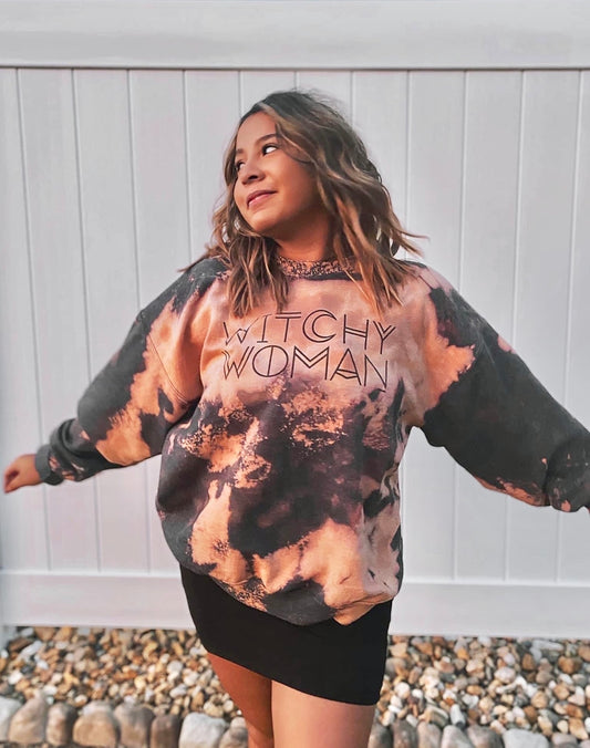 WITCHY WOMAN BLEACHED SWEATSHIRT