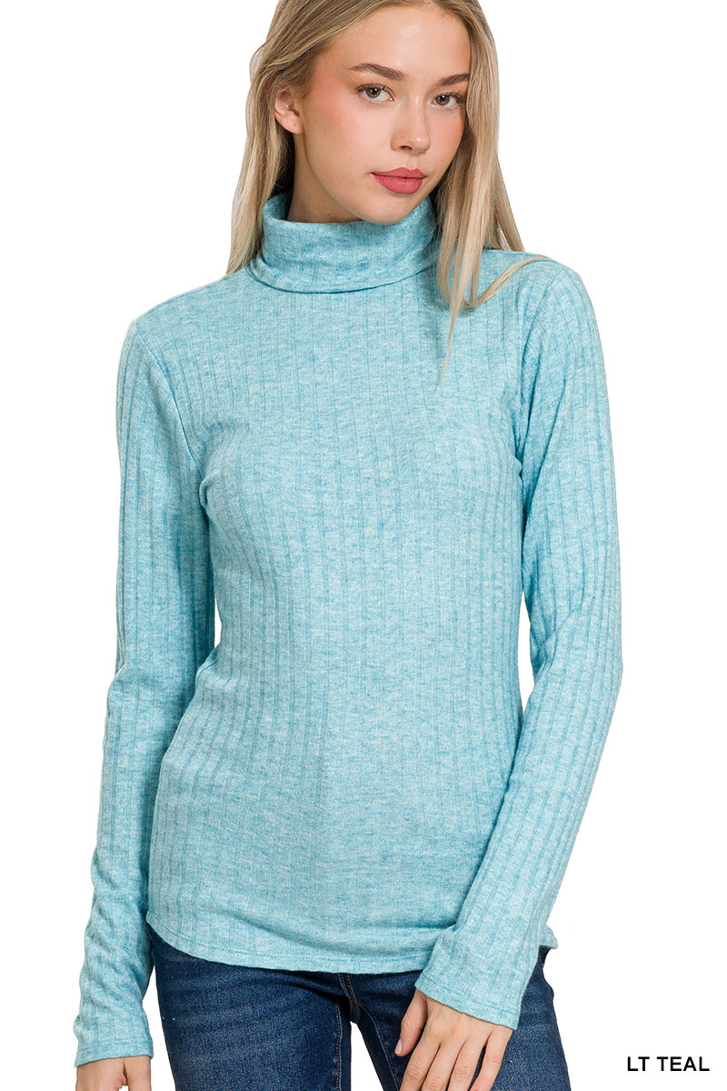 Rita Ribbed Turtleneck Top